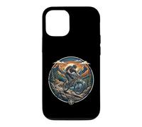 VTT Alpes Rivière Coucher de Soleil Cycliste Nature Coque pour iPhone 12/12 Pro