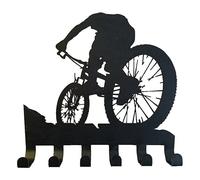 Vtt Crémaillère Décor Mural En Métal Vélo Vélo Art Mural Porte Clés Vintage Silhouette Sticker Mural Crochet Rack