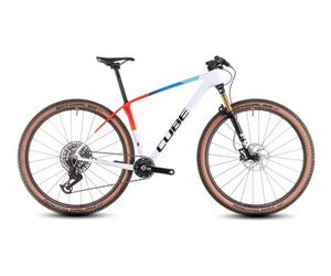 Vtt cube phenix c 68x slt sram 12v 29 blanc bleu rouge teamline 2025