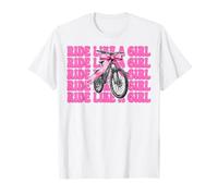 VTT drôle vélo de montagne fille maman roule comme une fille T-Shirt