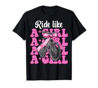 VTT drôle vélo de montagne fille maman roule comme une fille T-Shirt