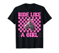 VTT drôle vélo de montagne fille maman roule comme une fille T-Shirt