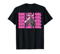 VTT drôle vélo de montagne fille maman roule comme une fille T-Shirt