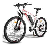 VTT électrique blanc - Fafrees - Moteur 250 W - Batterie 13 5 Ah - Transmission Shimano 21 vitesses - Autonomie 45-55 km