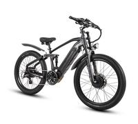 VTT électrique CMACEWHEEL AL26MAX, double moteur 1500 W, tout suspendu, noir