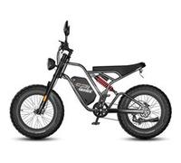 VTT électrique Fafrees F20 Ultra, pneus tout-terrain 20" × 5.0, batterie 48 V 25 Ah, style moto, noir Noir