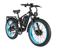 VTT électrique ORLMS V3 avec batterie 60 V 25 Ah - Noir et bleu