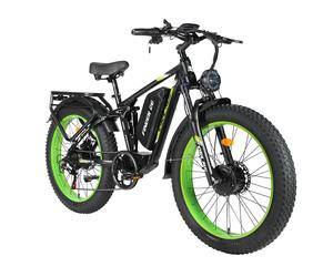 VTT électrique ORLMS V3 avec batterie 60 V 25 Ah - Noir et vert