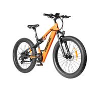 VTT électrique Paselec GS9, batterie amovible 48 V 16 Ah, double suspension, SHIMANO 8 vitesses - orange