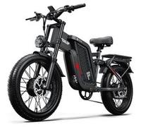 VTT électrique Tifgalop F7, double moteur, batterie 52 V 24 Ah, Max 45 km/h, Noir