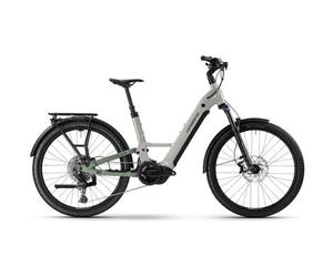 Vtt electrique tout suspendu haibike adventr 4 low shimano 11v 600wh bosch 85 nm 27 5 gris vert