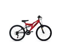 VTT Enfant tout-suspendu 24'' Zodiac Rouge 18 vitesses TC 38 cm WYLD