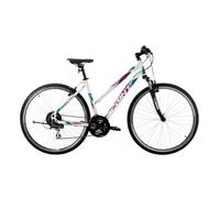 VTT Femme - SPRINT SINTERO - 28""x480 - 24 Vitesses - Cadre Blanc mat - Violet-Turquoise