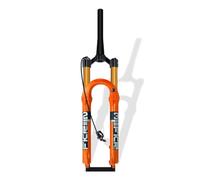 VTT Fourche Air Suspension 26/27,5/29 Pouces Tube Droite/conique 1-1/8" Fourche Avant QR 9 Mm Manuel/à Distance Fourches Voyage120 Mm Frein À Disque Réglage De L'amortissement(Tapered-remote,Orange 27