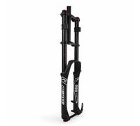 VTT Fourche Vélo 27,5 29 Pouce Fourche Air Suspension De Vélo De Montagne Double Contrôle D'épaule Suspension Descente DH Tube Droit Amortisseur Pneumatique 180mm Débattement 15mm Axe(Black,29inch)