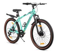 VTT - HILAND - 26""VTT - 7 vitesses - Freins à disque，Fourche suspendue - Porte-bidon -Idéal pour la ville et le VTT- Unisexe - Vert