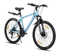 VTT - HILAND - VTT 27.5 pouces - 21 vitesses -Cadre léger en alliage d'aluminium,dérailleur arrière Shimano - Freins à disque - Bleu