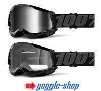 Vtt Lunettes 100% STRATA 2 Motocross MX 100 PERCENT Miroir/Transparent