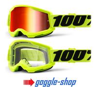 Vtt Lunettes 100% STRATA 2 Motocross MX 100 PERCENT Miroir/Transparent