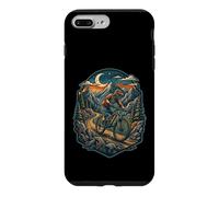 VTT Night Ride Montagnes Forêt Lune Coque pour iPhone 7 Plus/8 Plus