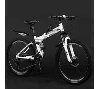 VTT Pliable, 24/26/27,5 Pouces, 21 Vitesses, Roues À Rayons, Doubles Freins À Disque, Double Suspension, pour Hommes Et Femmes B,27.5 inch