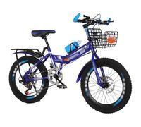 VTT Pliant 18/20/22/24 Pouces, Cadre en Acier À Haute Teneur en Carbone, VTT Pliant Étudiant 7 Vitesses B,18 inch