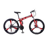 VTT Pliant, 24" Et 26" pour Hommes Et Femmes, 21 Vitesses, Freins À Disque Doubles, Roues À Trois Pales Et Double Suspension D,24 inch
