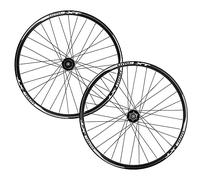 VTT QR Frein À Disque Roues 26 27.5 29 Jante Avant Ensemble De Roues Arrière Roulement Scellé Moyeu 32H for Cassette 8-11 Vitesses(Black,29inch)
