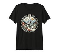 VTT Rider Montagnes Boussole Nature T-Shirt Haut de Gamme