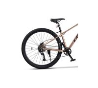 VTT semi-rigide 29 pouces marron, cadre aluminium 6061, Shimano 1x9, freins a disque hydrauliques 160 mm