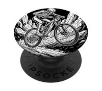 VTT Squelette Drôle VTT Cyclisme Biker PopSockets PopGrip Adhésif