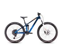 Vtt tout suspendu enfant cube stereo one22 rookie shimano cues 11v 27 5 bleu actionteam 2025