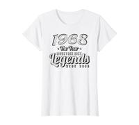 VTT Vélo de Montagne MTB Cyclist Né en 1968 Anniversaire VTT T-Shirt Graphique avec Valeur, Femme, Blanc, L