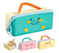 VTYFRY Jolie trousse à crayons Kawaii avec poignée en forme d'animal de dessin animé de grande capacité - Organiseur pour bureau, fournitures de bureau, accessoires de voyage, cadeau tendance