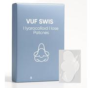 Vu-E-Swiss-Nose Patchs, patchs hydrocolloïdes pour le nez, pendant la nuit pour absorber les impuretés, éliminer la saleté et l'huile, adaptés aux Types de peau, 8 pièces/boîte,1Pcs