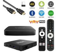 VU+ Plus YAY GO PRO Android 14 UHD 4K Dual-WiFi LAN Chromecast Récepteur IP