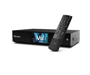 VU+ Récepteur Duo 4K Lite : câble DVB-C FBC et antenne DVB-T2, 4 To HDD | Récepteur combiné polyvalent pour réseau câblé et antenne avec technologie FBC, disque dur 4 To et écran MiniTV de 3".