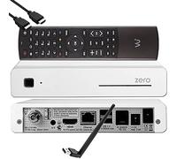 VU+ Zero HW Version 2 - 1x DVB-S2 Full HD tuner, E2 Linux, YouTube, récepteur satellite avec fonction d'enregistrement, lecteur de cartes, multimédia, câble HDMI EasyMouse, clé WiFi 150Mbit, blanc
