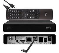 VU+ Zero HW Version 2 - 1x DVB-S2 Full HD tuner, E2 Linux, YouTube, récepteur satellite avec fonction d'enregistrement, lecteur de cartes, multimédia, câble HDMI EasyMouse, clé WiFi 150Mbit, noir