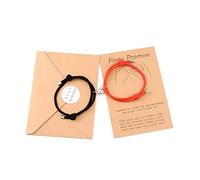 VU100 2 Pièces Couple Bracelet Magnétique Attraction Magnétique, Couple Amour Amitié Tissage, Cadeau Pour Amant Famille Meilleur Ami Petite Amie Mère Sœurs Rouge + Noir