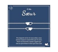 VU100 2Pcs Bracelets pour Sœurs Cadeau pour Sœur Bracelets pour Meilleures Sœurs Cadeau Anniversaire pour Sœur Cadeaux pour Bonnes Amies