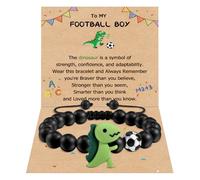 VU100 Bracelet Dinosaures Cadeau de Football/Basketball pour Mon Fils/Petit-fils - Cadeaux Inspirés de Maman Papa pour Noël Anniversaire Garçon