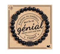 VU100 Bracelet Homme Cadeau Homme Anniversaire pour Lui Bracelet Pierre Naturelle Cadeau Ado Noel pour Papa Fils Frère Amis