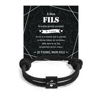 VU100 Bracelet pour Fils Cadeau pour Fils Bracelet pour Garçons Cadeau Anniversaire pour Fils Cadeau pour mon Fils Cadeau pour Fils de maman et papa Cadeau Anniversaire Noël pour Garçons