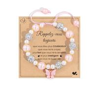VU100 Cadeau Fille 10 7 12 15 8 12 7 9 11 14 13 16 Ans Ado Original Bracelet Ado Fille Bijoux Enfants Fille Cadeau pour Femme Bracelet papillon Noël Anniversaire Communion pour Enfants Amie Sœurs