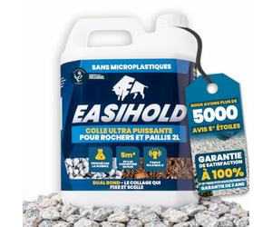 Vuba Easihold Liant de gravier 2 L - Colle pour roches, pierres et paillis - Dual Bond Tech - Prêt à l'emploi - Stabilisateur de gravier et d'écorce pour aménagement paysager des chemins, terrasses et
