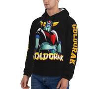 VUBCFIUSO Gold%orak Japanese UFŏ%Robot Manga Sweat à Capuche Homme - Hoodie Grendizer - Pull à Capuche Homme 70s 80s - Vêtement Manga et Style Geek 3X-Large