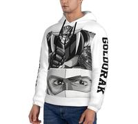 VUBCFIUSO Gold%orak Japanese UFŏ%Robot Manga Sweat à Capuche Homme - Hoodie Grendizer - Pull à Capuche Homme 70s 80s - Vêtement Manga et Style Geek X-Large