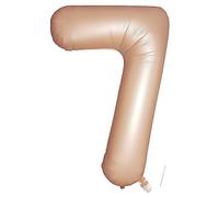 VUCDXOP 40 Pouces Ballon Chiffre 7 Caramel - Numéro Gonflable Pour Anniversaire, Hélium, Décoration de Mariage