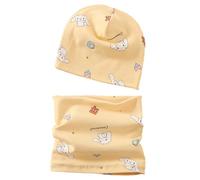 VUCDXOP Lot de 2 bonnets en coton doux pour bébé et fille - Pour l'automne et l'hiver - Pour l'hiver et l'hiver